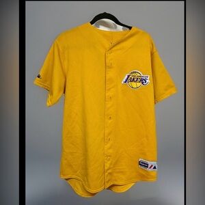 Vtg Majestic LA Lakers baseball Jersey L